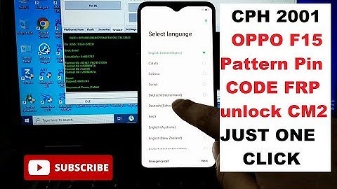Oppo F15 CPH2001 Pattern Pin Unlock With CM2