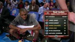 James Jones makes 7 Consecutive Shots in the 2012 Foot Locker Three Point Shootout.