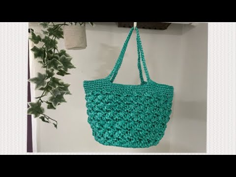 Crochet] Stylish summer bag made with Suzuran tape - YouTube