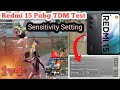 Redmi 15 5g pubg test |sensitivity and control setting |graphics test |bgmi sensitivity setting 