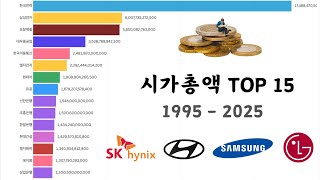 한국 시가총액 랭킹 변화 (1995-2025) | 대한민국 주식시장 30년 흐름