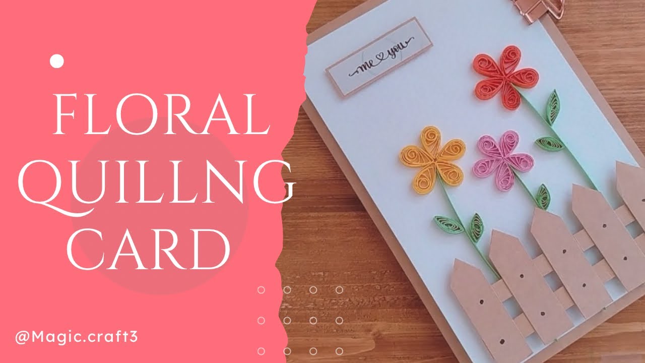 Floral Quilling Card | کارت پستال گل کویلینگ| Çiçekli Quilling Kartı
