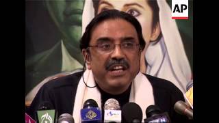 Zardari news conference after release from custody