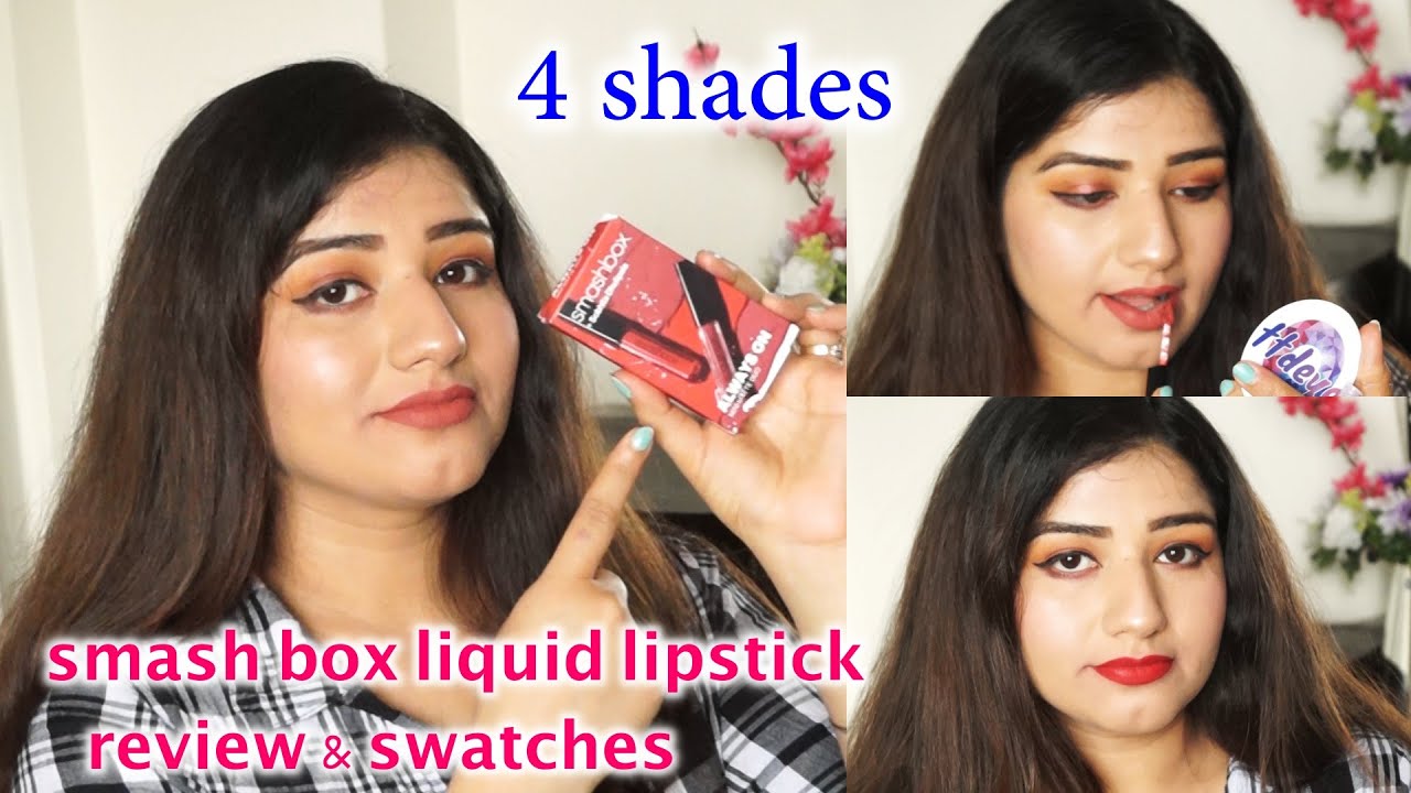 smashbox liquid lipstick review & swatches / Smashbox Always On Mini Matte Duo 4 shades swatches