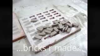 How to Make Mini Bricks out of Plaster (home made)
