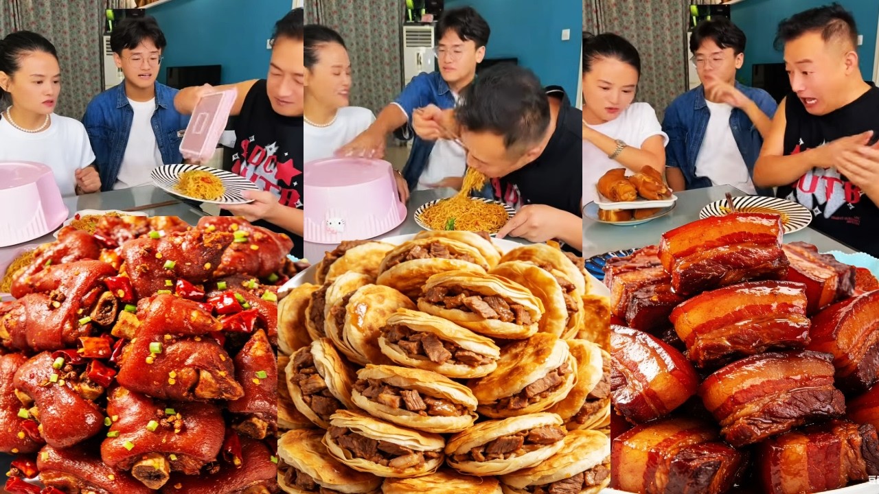 蠢老公为几个鸡蛋沾沾自喜，却不知儿子早给他下套，看见我拿出的大猪肘瞬间傻愣！【香香和霍霍】