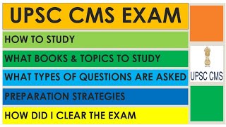 UPSC CMS - Combined Medical Service Exam completely explained ❓ How to study ❓ What books to use