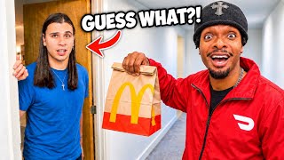 I Surprised YouTubers By Secretly Delivering Their Favorite Foods!