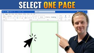 How to Select a Single Page in Word