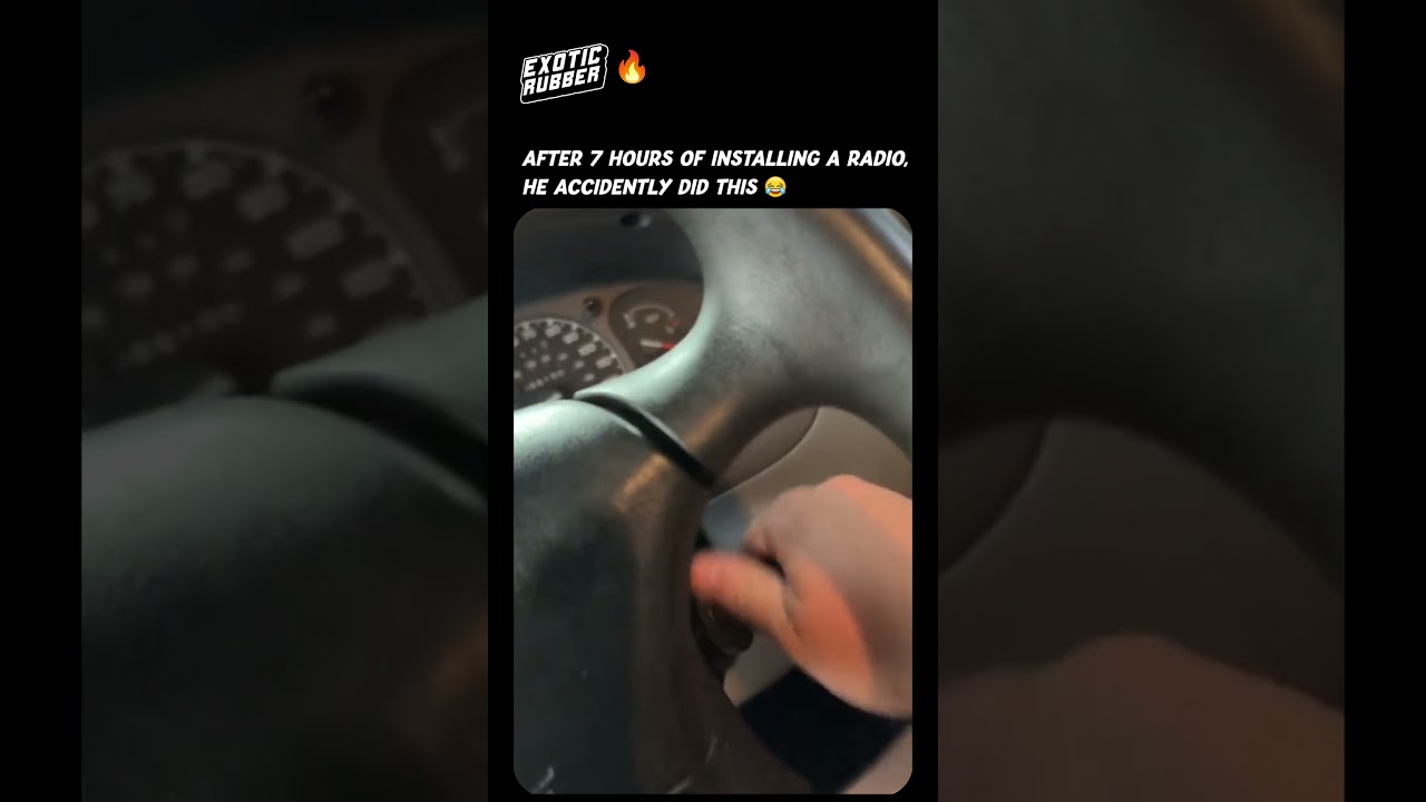 After 7 hours of installing a radio they did this