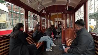 Historic Tram nr. 42 in operation.  Prague, Czech Republic.