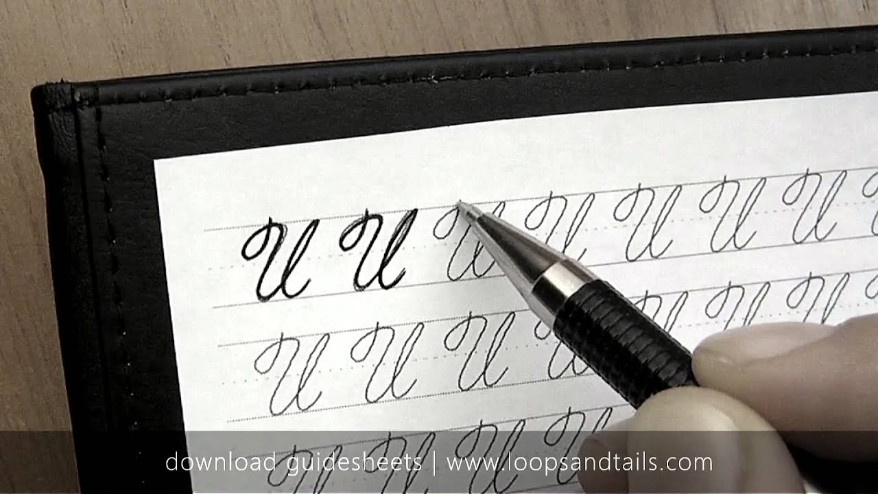 Learn cursive handwriting - Capital U