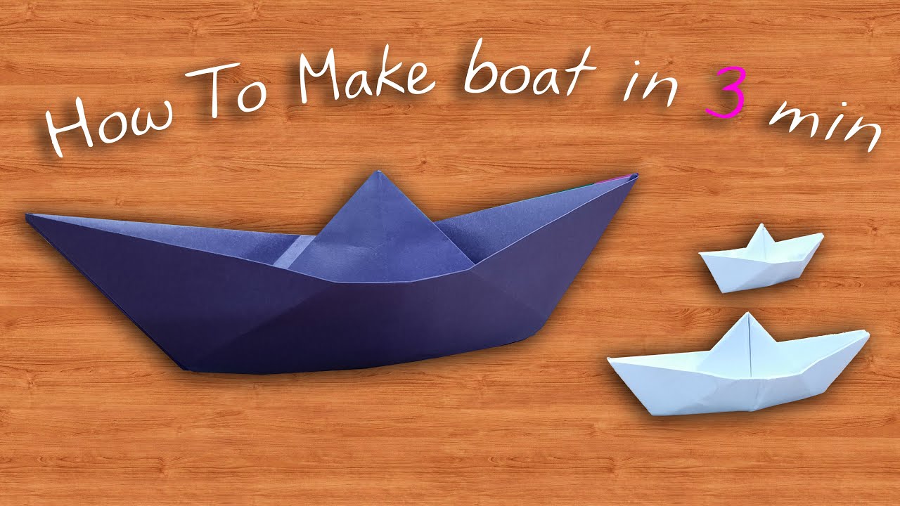 Origami boat How to make paper boat from A4 without glue YouTube
