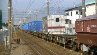 EF200-6牽引951レ ホキ2000-1＆ZX45Aコンテナ甲種輸送 2011/11/29 安倍川駅