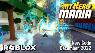 Roblox My Hero Mania New Code December 2022