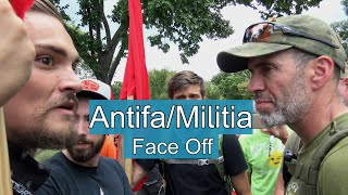 ANTIFA - MILITIA Unbelievable Confrontation