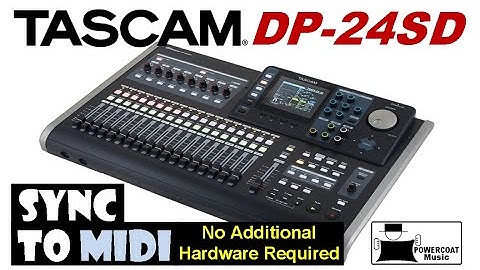 Tascam DP24/DP32 SD Digital Portastudio: SYNC to MIDI (No Hardware Required)
