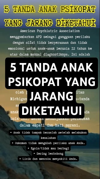 5 TANDA ANAK PSIKOPAT YANG JARANG DIKETAHUI #shortvideo #quotes #katakatamotivasi