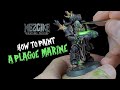How to paint: Plague Marine with glowing plasma gun by Mezgike