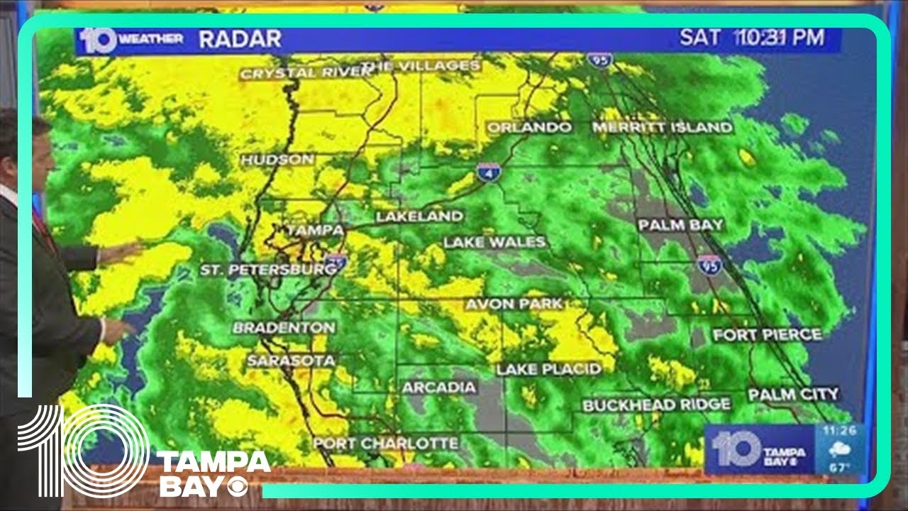 Powerful Gulf system makes its way across Tampa Bay area (11 p.m ...
