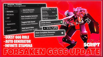 [G666😈 ] Forsaken Script – Infinite Stamina, Godmode, Guest 666 Role, Auto Fix Generators & More!