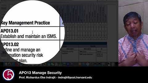 APO13 Manage Security by Prof. Eko Indrajit