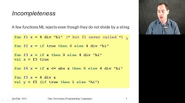 Soundness and Completeness - Programming Languages, Part B