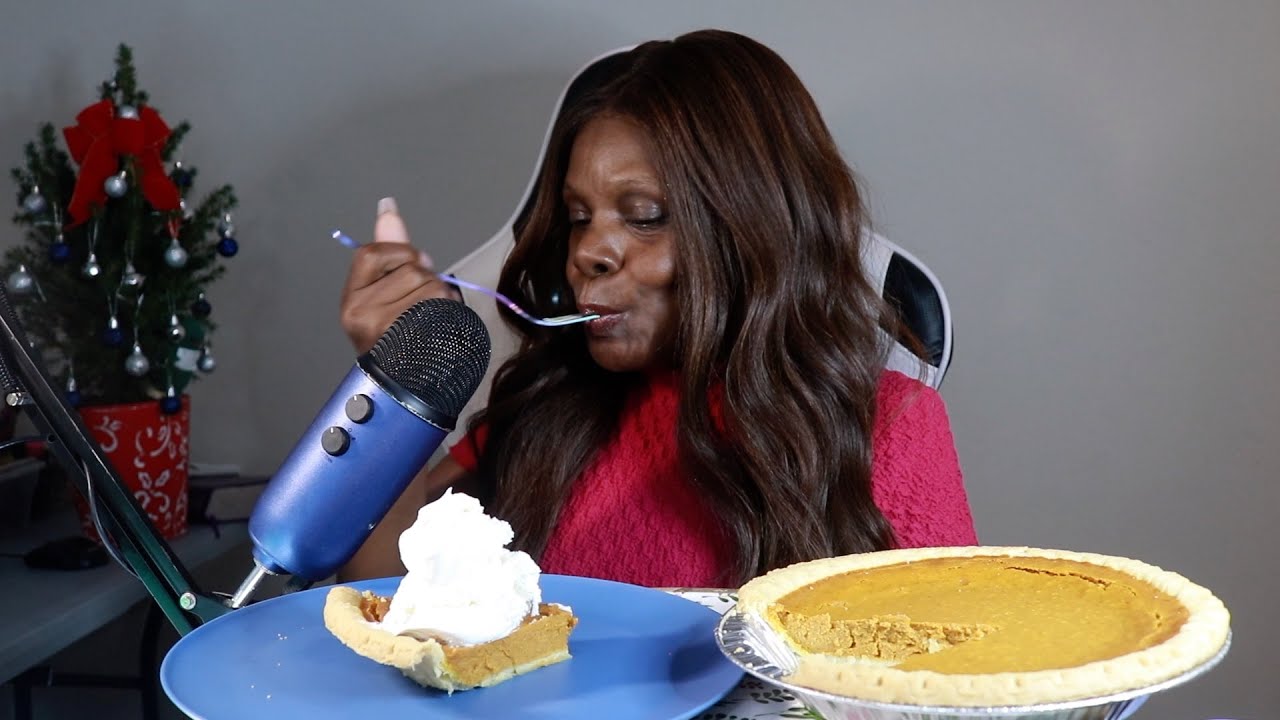WHOLEFOODS PUMPKIN PIE ASMR EATING SOUNDS