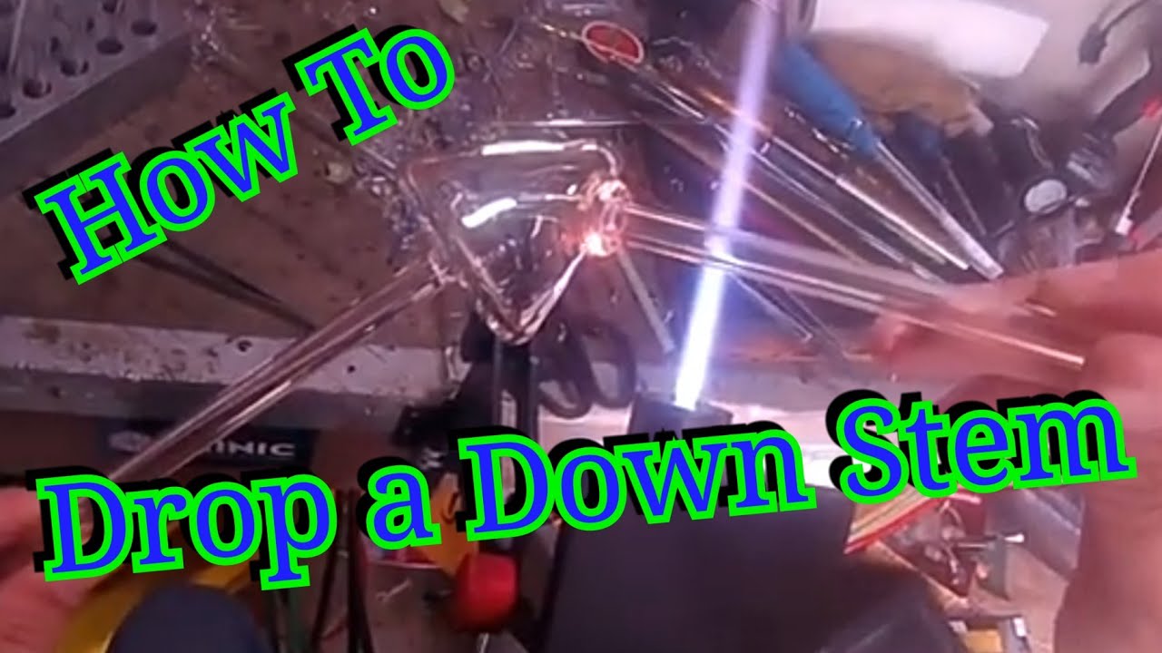 How to blow glass - dropping a down stem