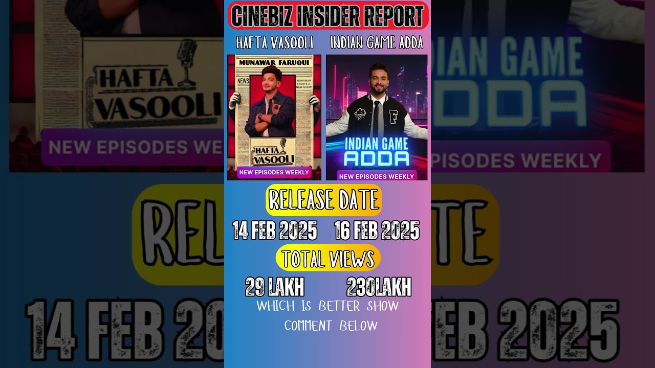 Indian game Adda VS Hafta Vasooli Views Comparison | 