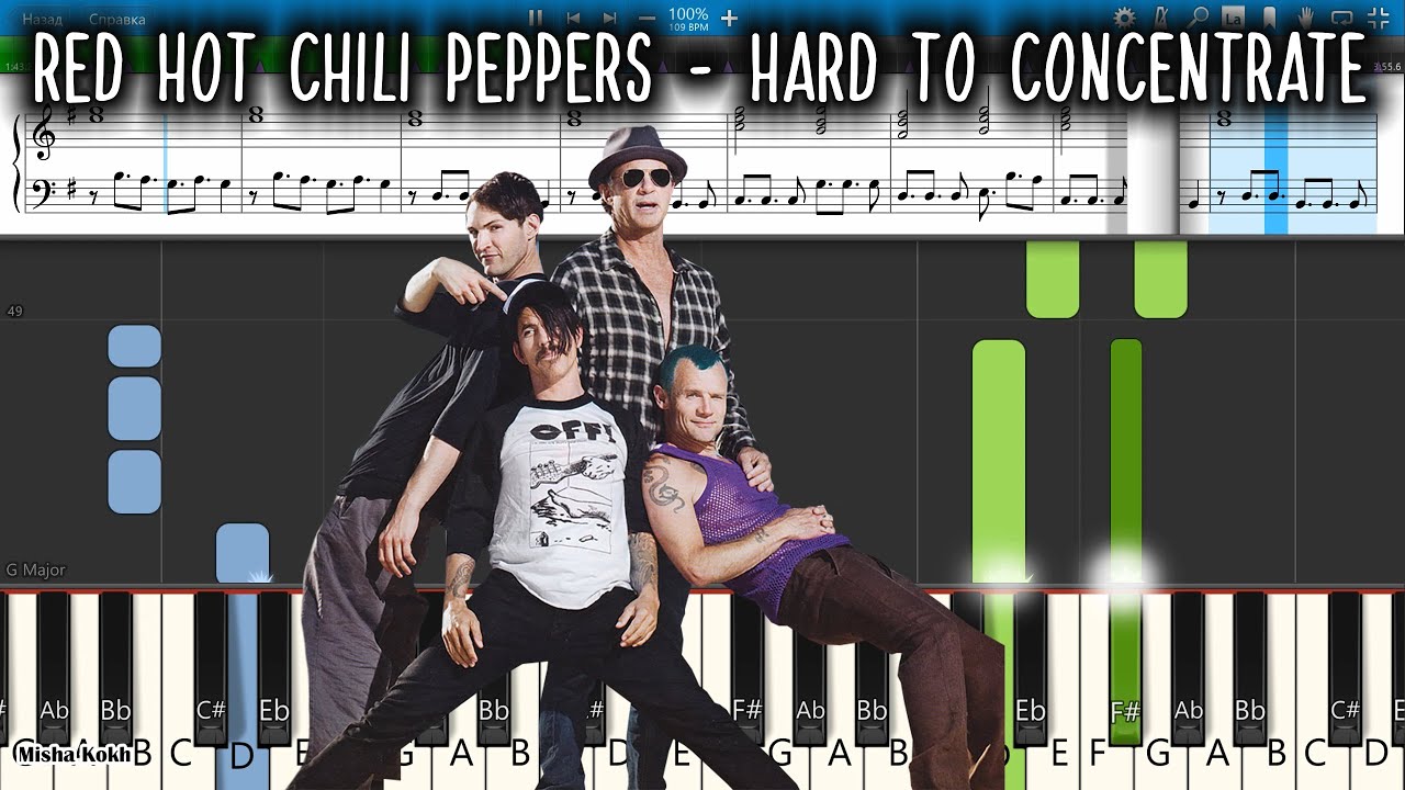 Red Hot Chili Peppers Hard To Concentrate [Piano Tutorial Sheets