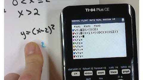 Piecewise functions on the TI-84