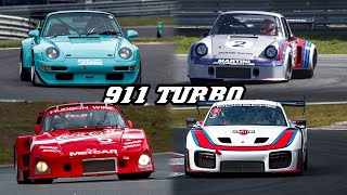 Porsche 911 Turbo racecar compilation - 911, 930, 934, 935 K3, 964, 993 GT2, 996 GT2-R, 997, 991 GT2