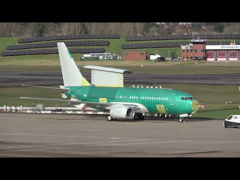 Birmingham Airport Spotting - RAF - Boeing E-7A Wedgetail - WT002 - Engine Test Run - January 2026