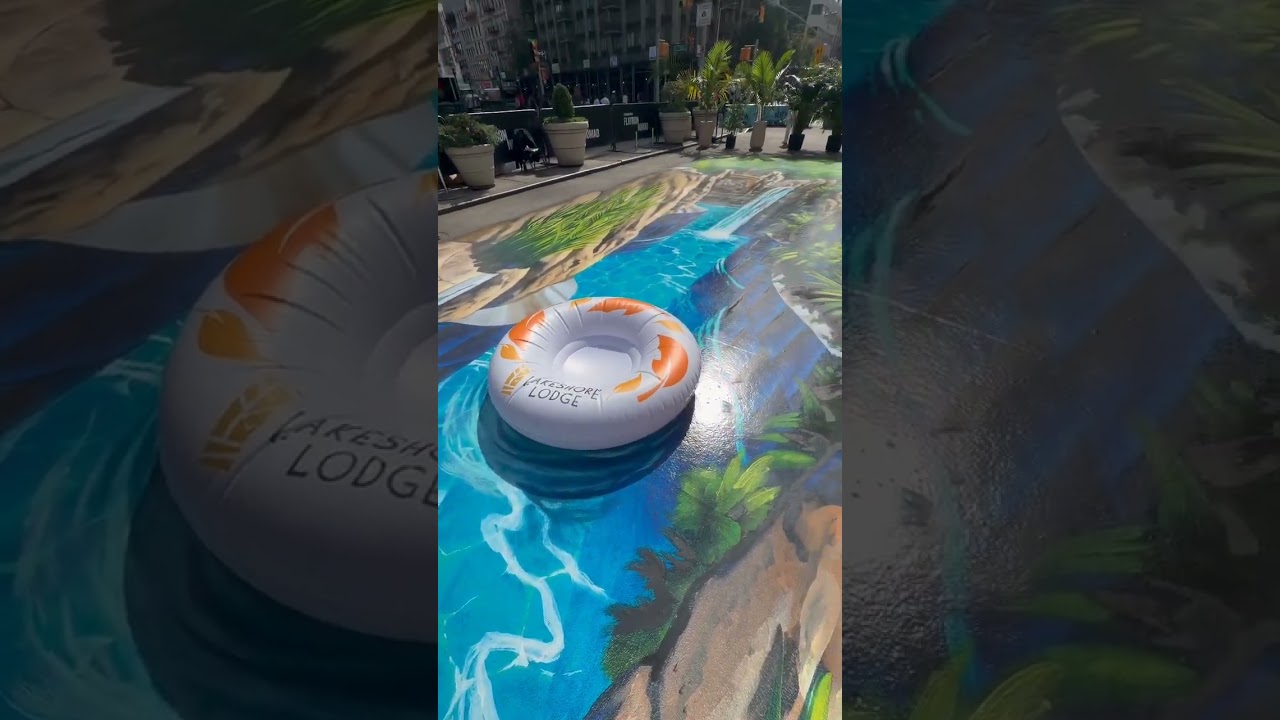 Disney Lakeshore Lodge Lazy River Display in New York City