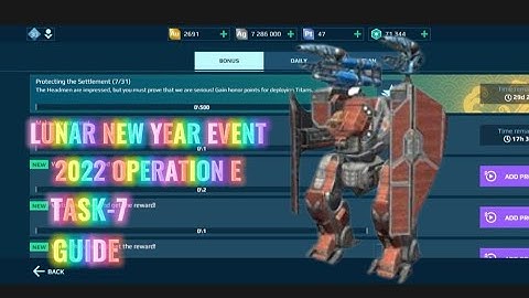 War Robots || LUNAR NEW YEAR EVENT | HOW TO COMPLETE?? | TASK-7 | Guide😁 | OPERATION E