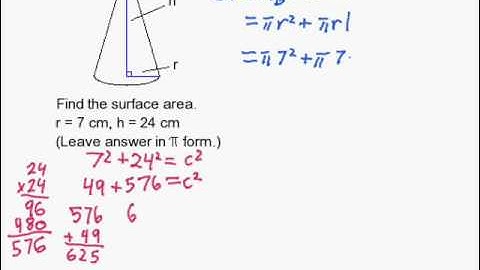 How to Find the Surface Area of a Cone When Not Given the Slant