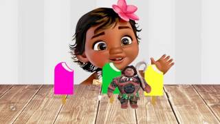 MOANA Bad Baby Crying and Learn Colors For Kids with Ice Cream Finger Family Nursery Rhymes screenshot 2