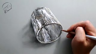 Drawing watercolor painting glass [소묘/수채화 개체묘사 그림그리기]- woo art