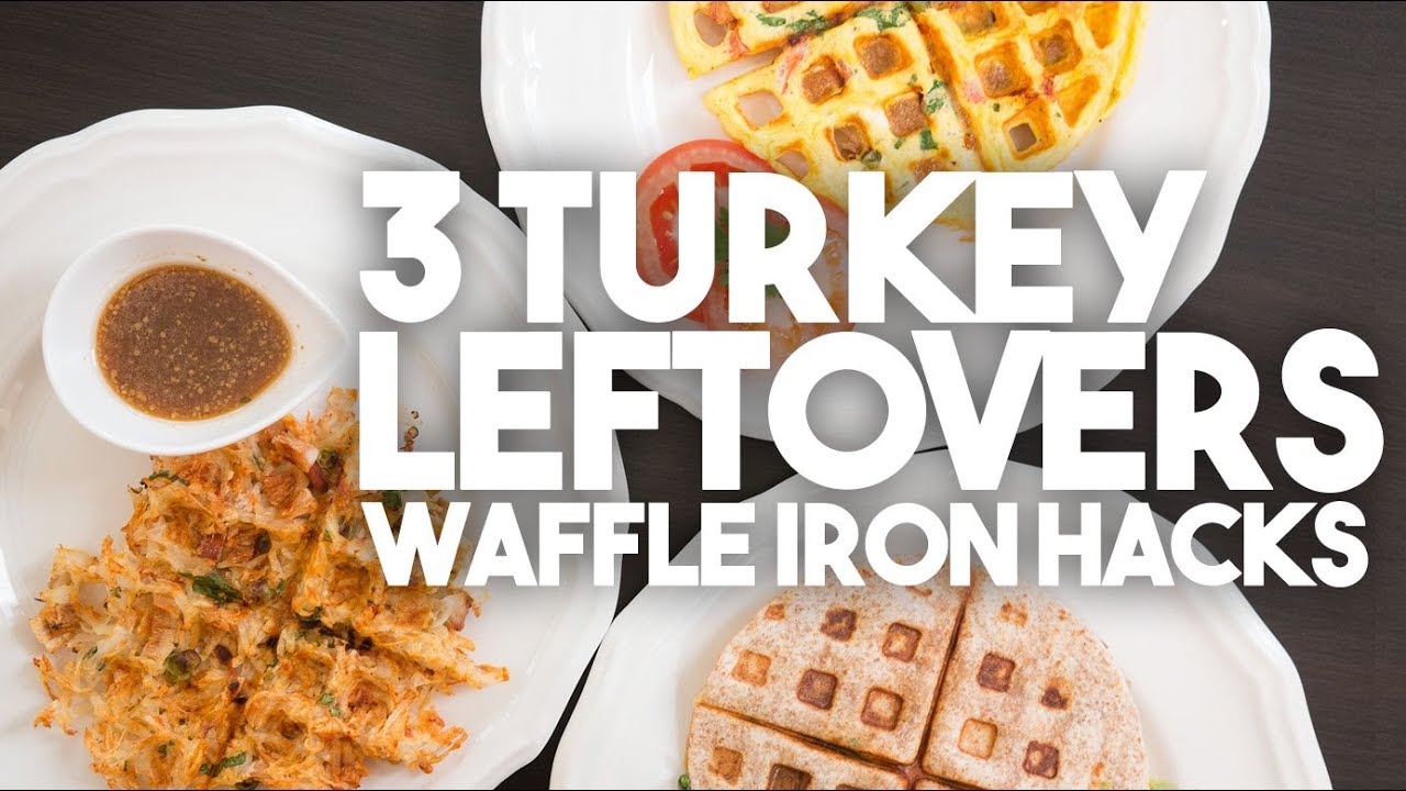 🦃 TURKEY Leftovers Waffle Iron Hacks Kravings YouTube