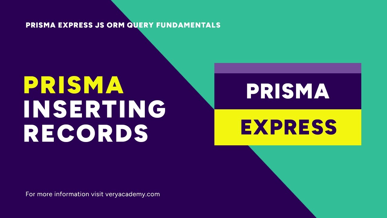 Inserting / Creating New Records | Express API & Prisma ORM Query ...