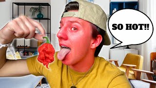 Eating the HOTTEST PEPPER in the World *GONE HORRIBLY WRONG**
