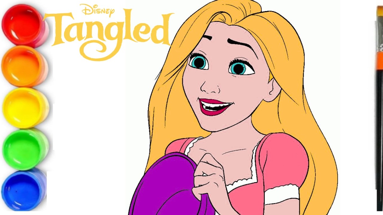 How to Draw RAPUNZEL from Tangled | Easy Step By Step For Beginners ...