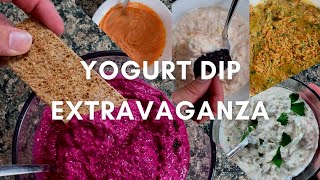 5 YOGURT DIPS (The 5th one is surprisingly AMAZING!!) Easy Yogurt Dips Recipes for the Best Snacks.