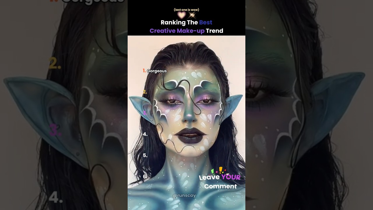 Ranking The Best Creative Makeup Trend #tiktok #viral #makeup #trending #shorts