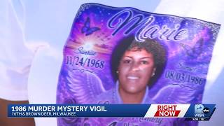Vigil held for victim of 1986 murder mystery