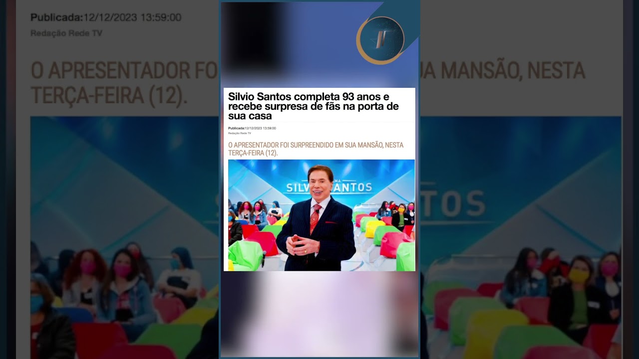 Silvio Santos se emociona com homenagem na porta de sua mansão #shorts