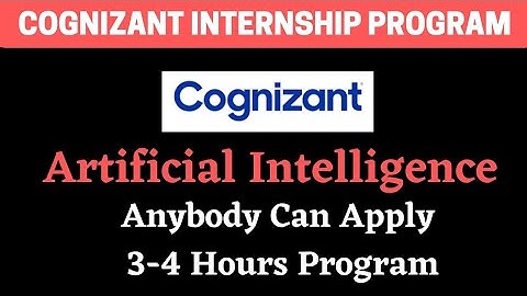 Cognizant Internship Program | Artificial Intelligence | BiNaRiEs
