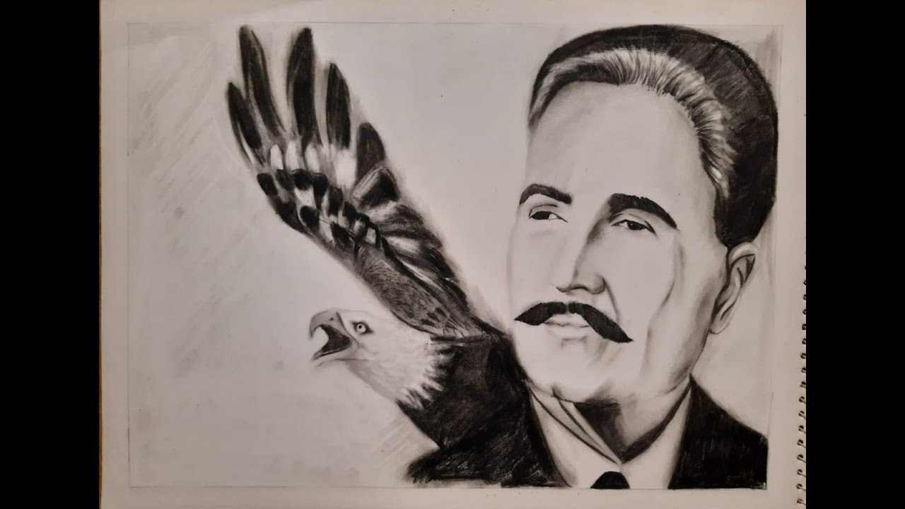 allama-iqbal-sketch-charcoal-pencil-sketch-poet-of-the-east