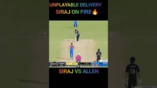 Siraj is UNSTOPPABLE! 🎯 Clean Bowled Finn Allen 💥 #CricketShorts